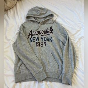 cute grey hoodie. perfect for staying warm but not hot.